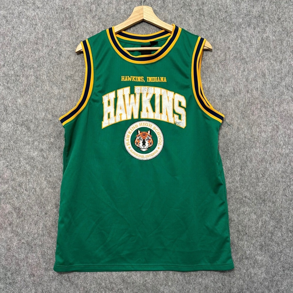 Stranger Things Hawkins Indiana High School‎ Basketball Jersey Mens L Tiger